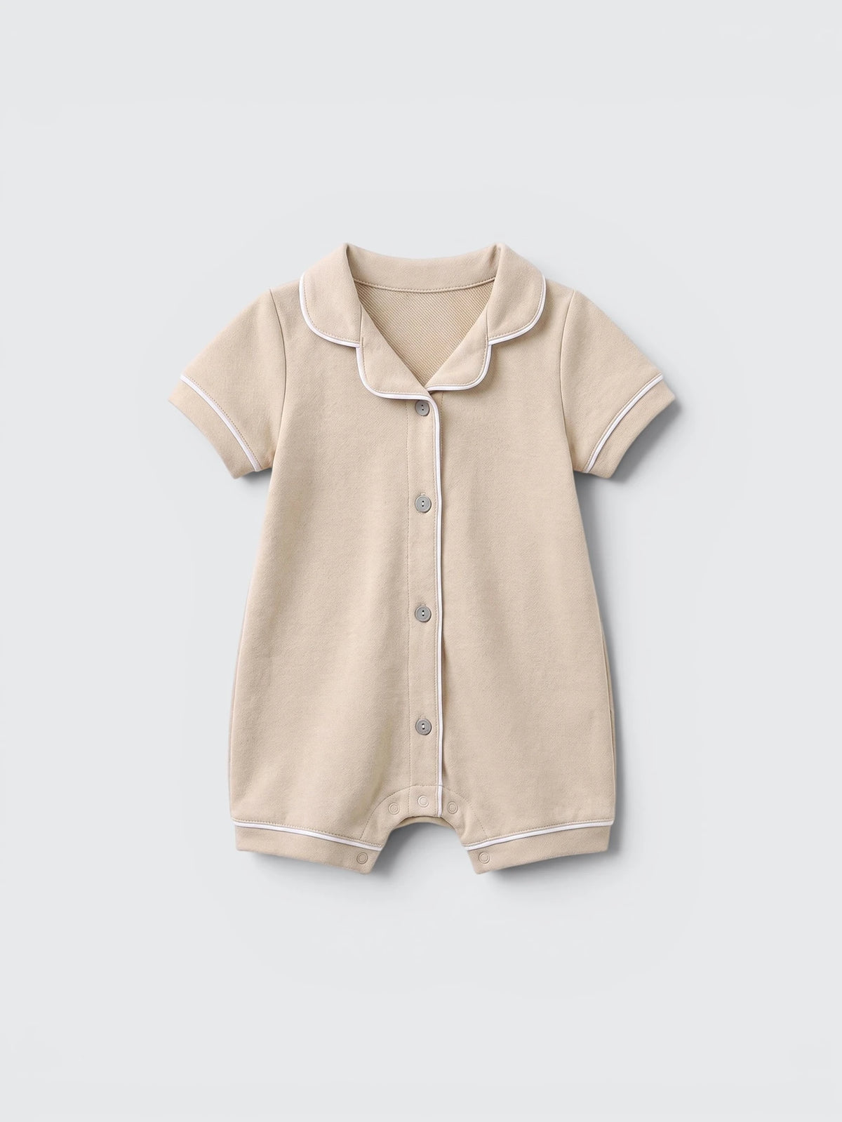Short Sleeve Button Romper
