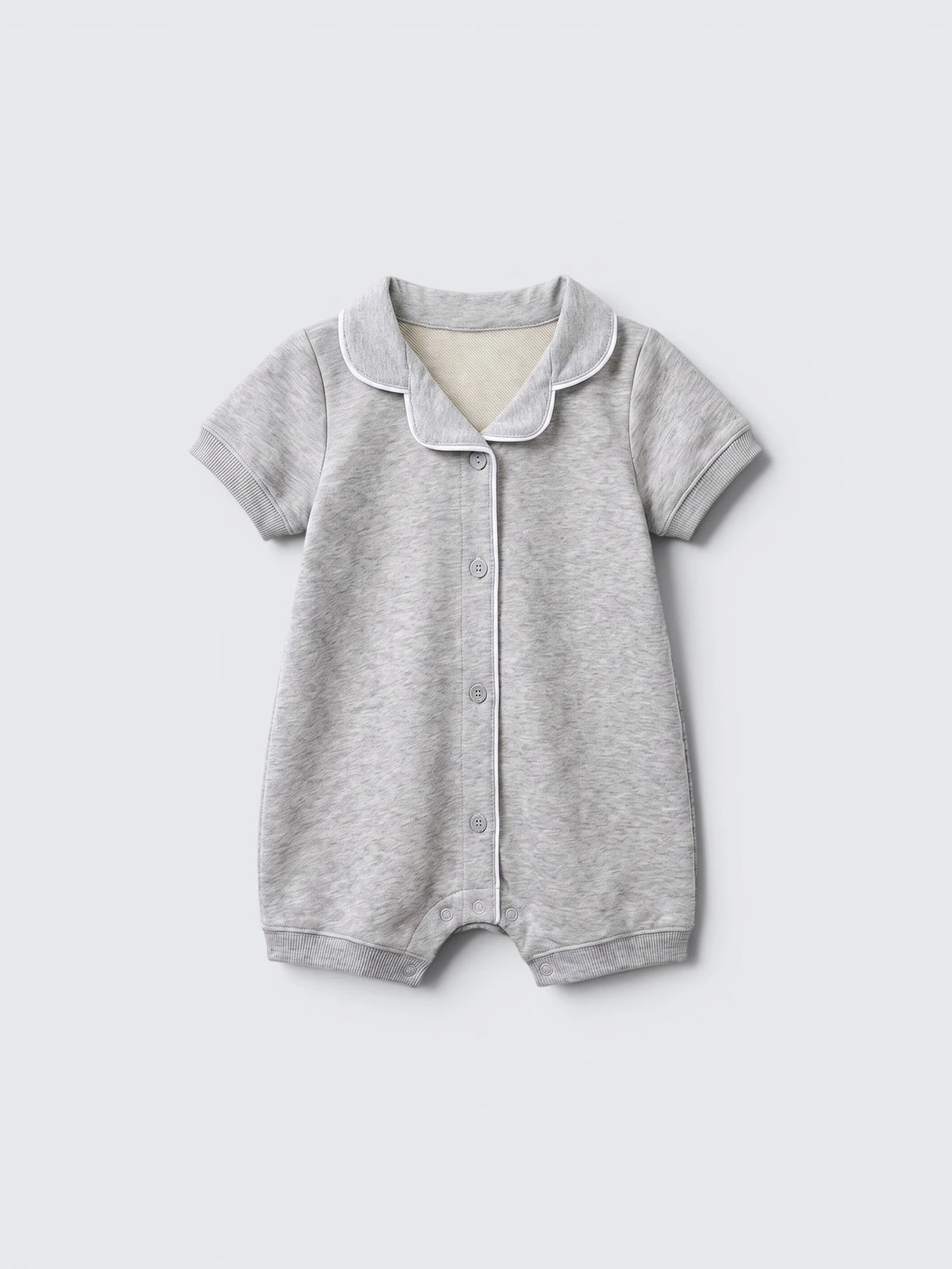 Short Sleeve Button Romper