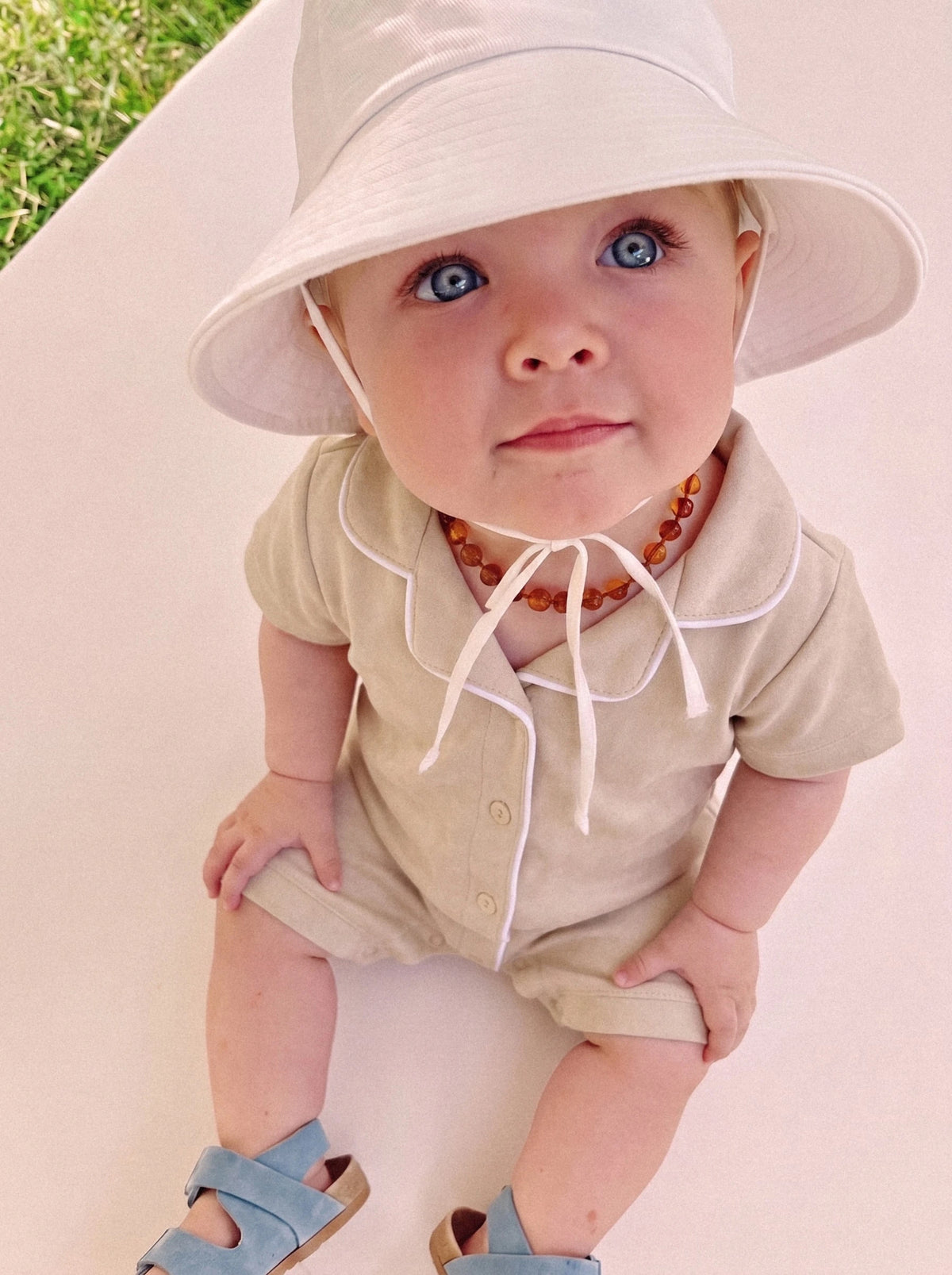 Short Sleeve Button Romper