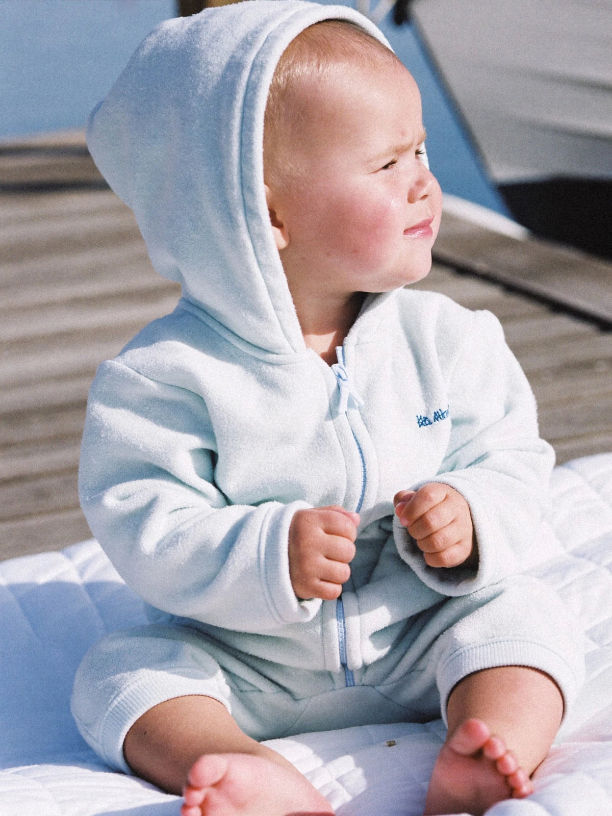 Cozy Hooded Fleece Romper