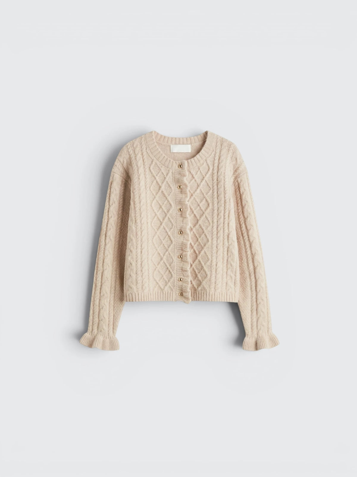 Cable Knit Button Cardigan