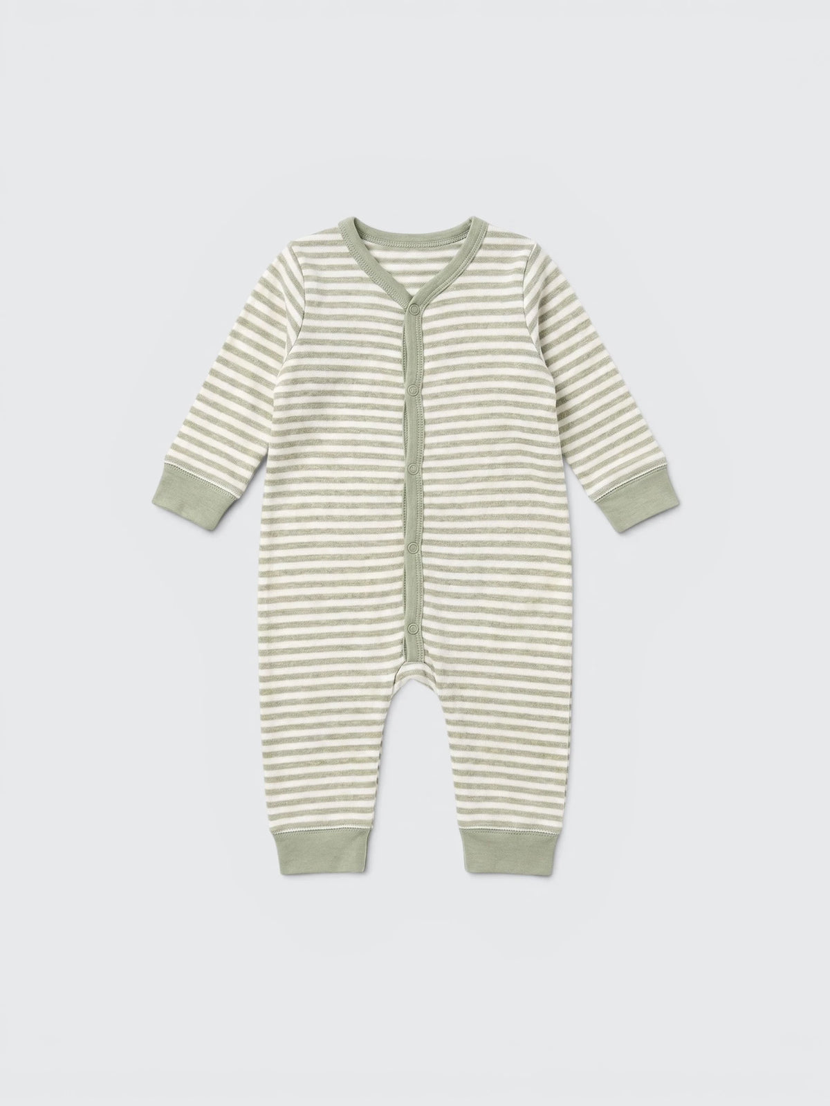Stripe Cotton Footless Sleepsuit