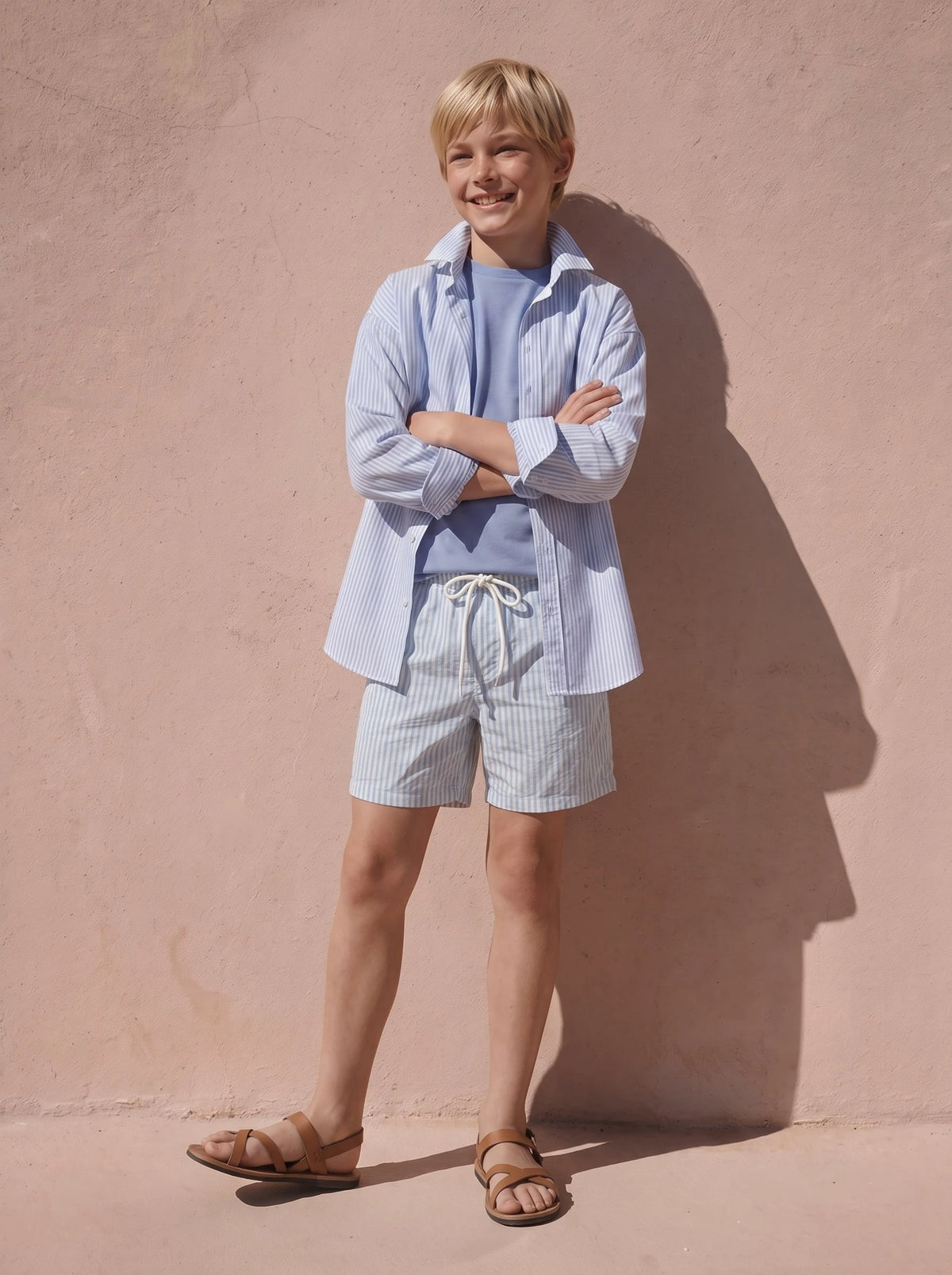 Camicia a righe e Maglietta Oversize