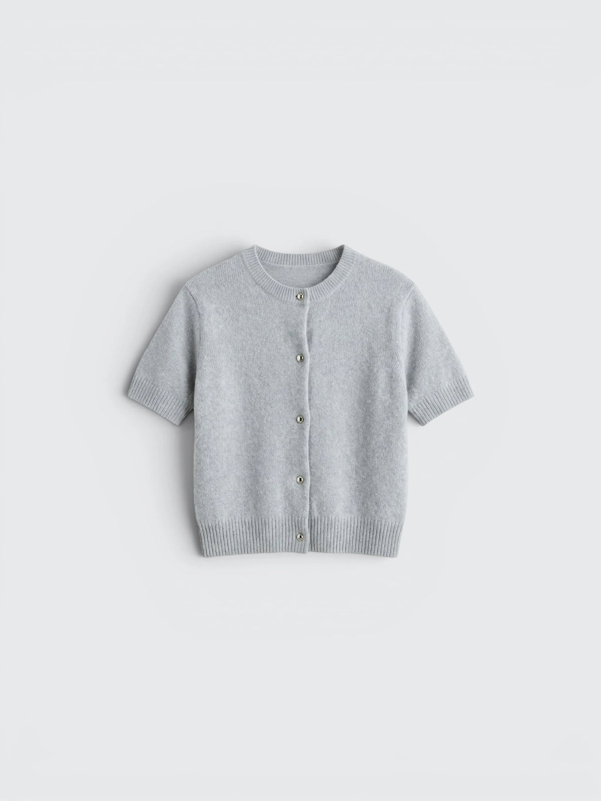 Cardigan a maniche corte in maglia morbida